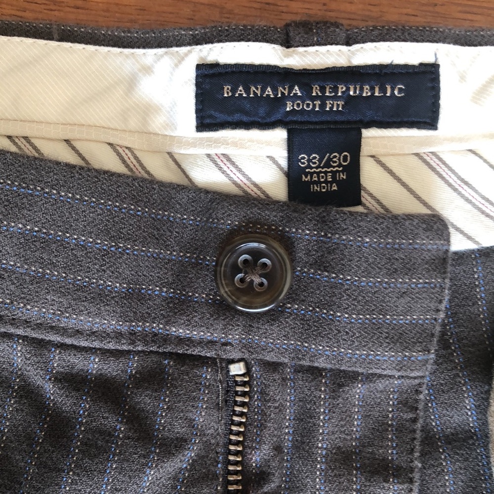 Banana Republic brown pin stripe pants - 33/30